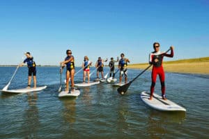 Groupe initiation paddle mer Oléron