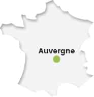 Auvergne carte de France