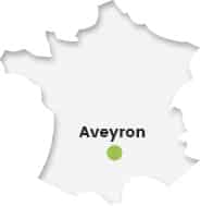 Aveyron carte de France