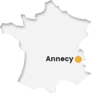 carte france annecy