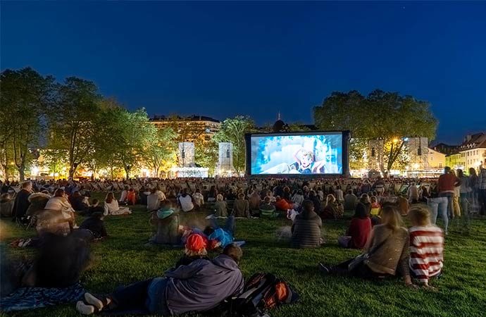 projection plein-air enfants festival-animation
