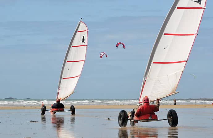 Char à voile en baie de Somme