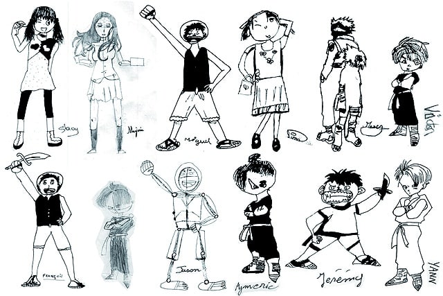 dessins kamishibaï papier japonais