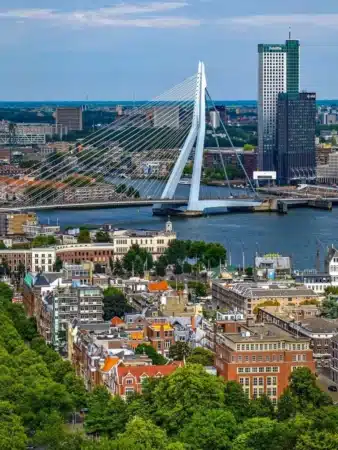 vue aérienne de la ville de rotterdam