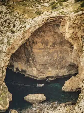 grotte bleu à malte visite en bateau voyages scolaires à Malte