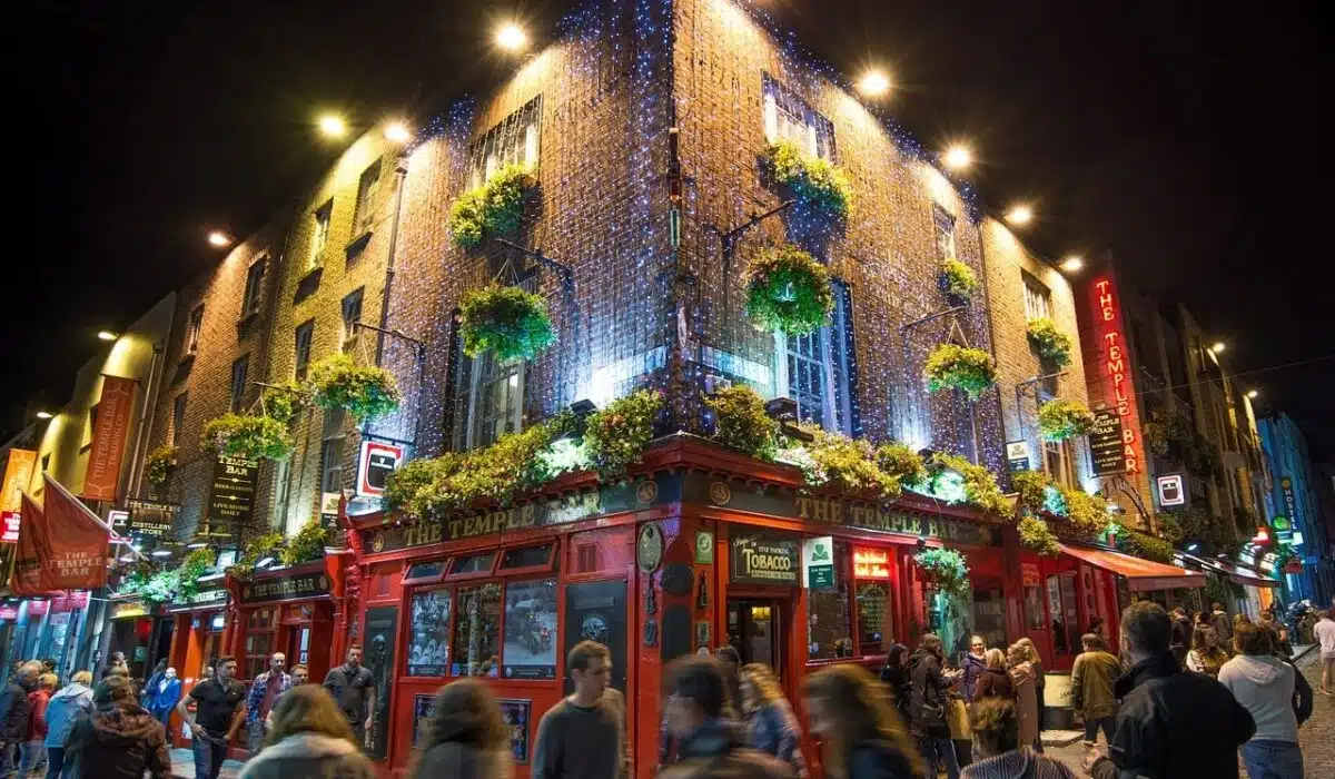 Temple bar dans la ville de Dublin en Irlande