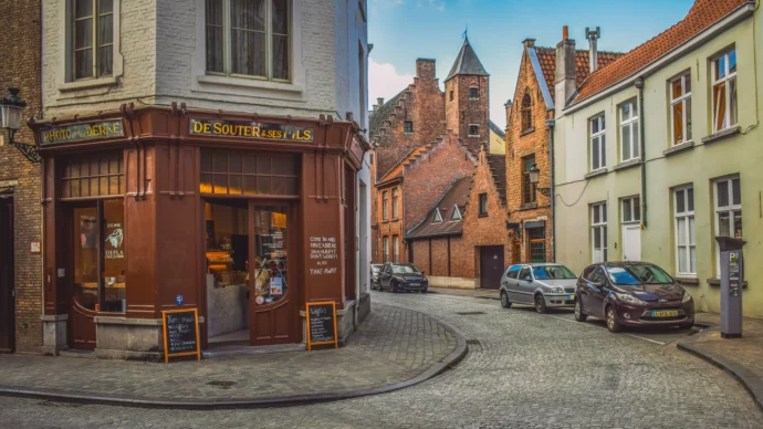 Café à bruges en Belgique