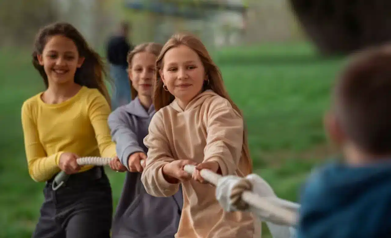 eleves en activité cohésion groupe