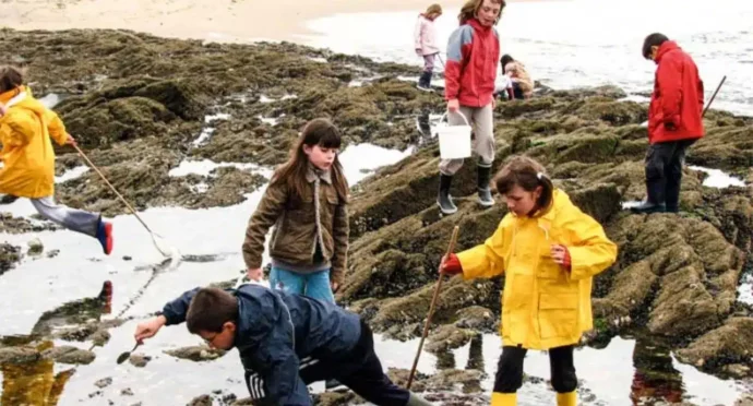 eleves activité pêche bretagne océan